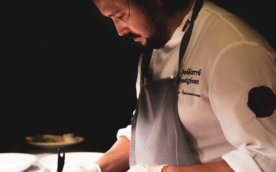 man cooking
